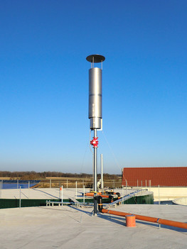 Bild Gasfackel auf Betondecke